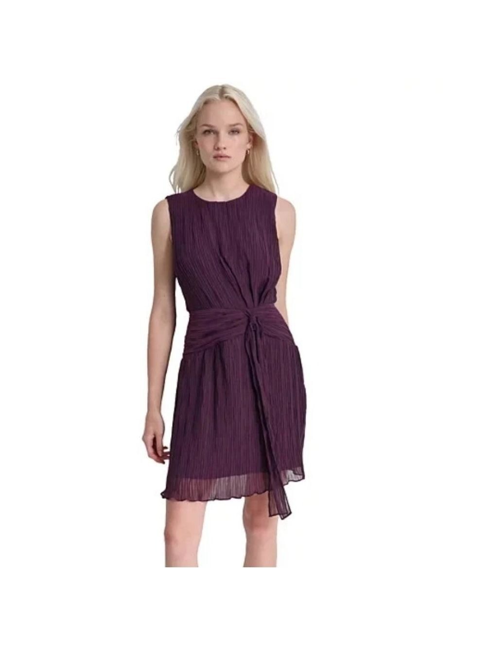 Nwt Dkny Round-Neck Sleeveless A-Line Dress, Size 8